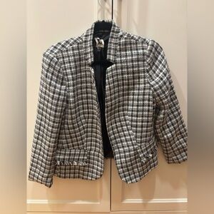 Black and White Tweed Blazer
